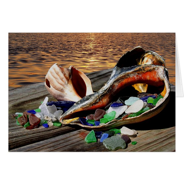 Presentes dos cartões do mar! (Frente Horizontal)