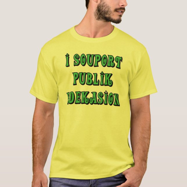 Presentes dos t-shirt do ensino público do apoio (Frente)