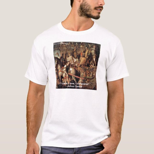 Presentes e Camisetas com a Citação de Júlio César (Frente)