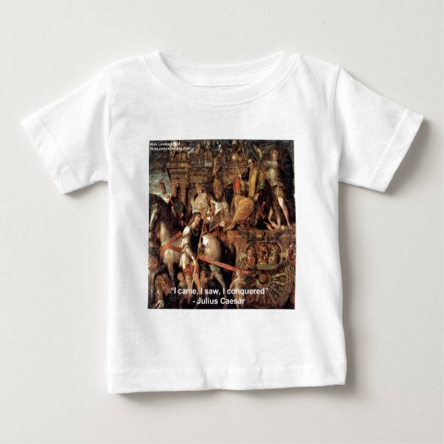 Presentes e Camisetas com a Citação de Júlio César (Frente)