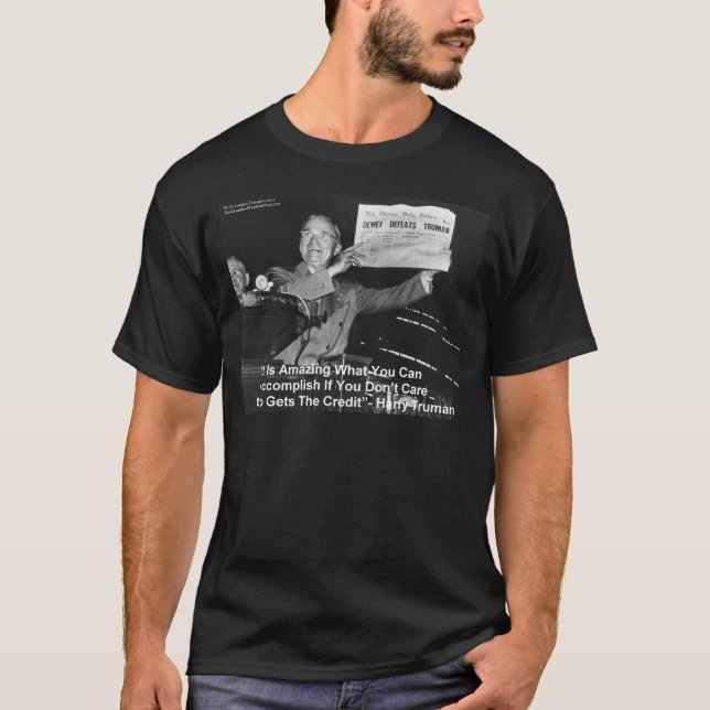 Presentes Engraçados Dewey Derrota Truman Camiseta (Frente)