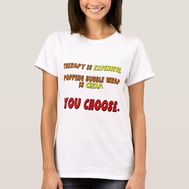 Presentes engraçados dos t-shirt da terapia (Frente)