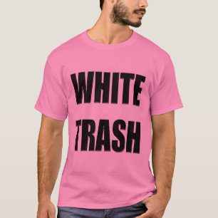 Presentes engraçados dos t-shirt do lixo branco