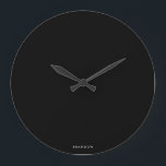 Presentes Personalizados Para O Relógio De Parede<br><div class="desc">Presentes personalizados para os homens - relógio grande preto na parede redonda com texto personalizável. Você pode criar seu próprio nome,  apenas adicionar seu nome ou qualquer outro texto. Presentes exclusivos para homens por aniversário,  Natal,  Dia de os pais ou qualquer outro dia... </div>