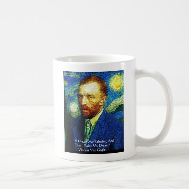 Presentes "Pinte Meus Sonhos" de Van Gogh Canecas  (Direita)