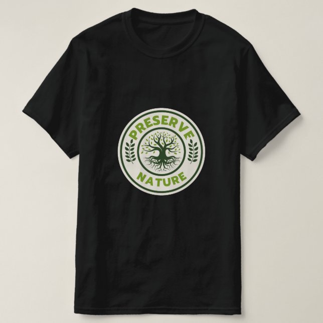 Preservar a natureza mens T-Shirt (Frente do Design)