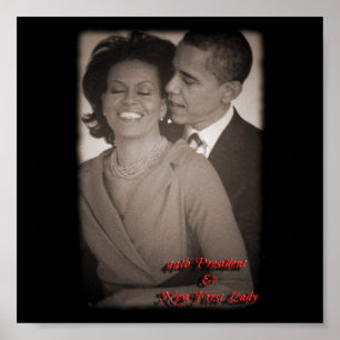 PRESIDENTE BARACK OBAMA & PRIMEIRA SENHORA POSTER