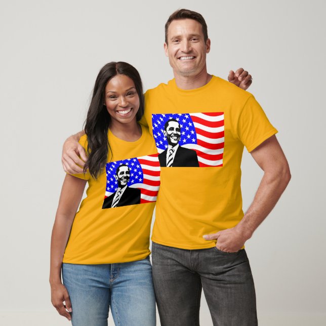 Presidente de bandeira dos EUA Barack Obama Camisa (Unissex)