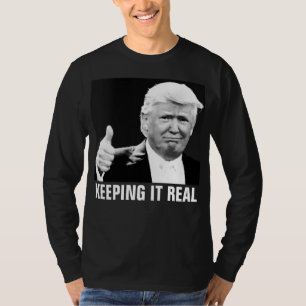 PRESIDENTE DONALD TRUMP, mantendo o t-shirt reais
