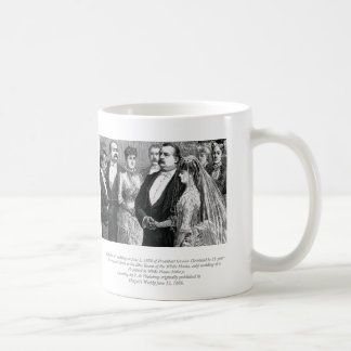 Presidente Grover Cleveland que Wedding a caneca