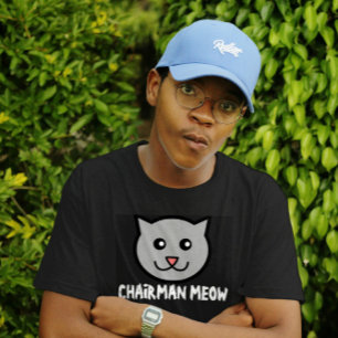 Presidente Meow, camiseta Black Cat para Caras