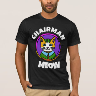 PRESIDENTE MEOW Cat T-shirts em preto para homens