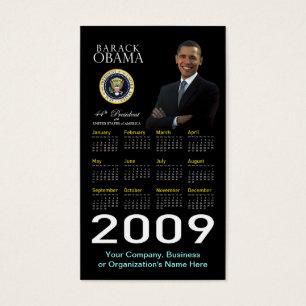 Presidente Obama - calendário do bolso de cartão