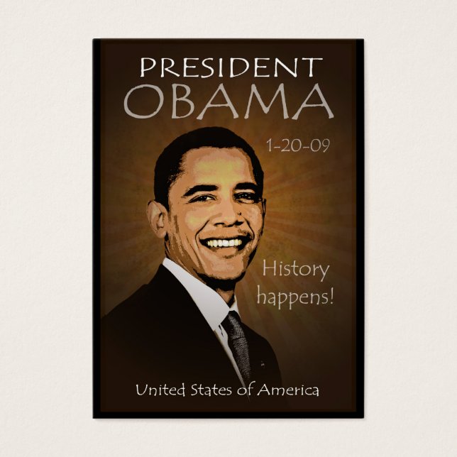 Presidente Obama - Calendário Grunge Pocket (Frente)