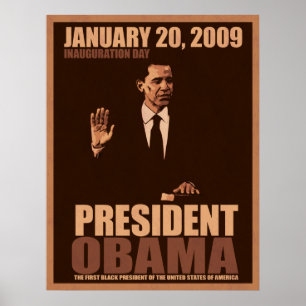 Presidente Obama Inauguração Canvas Poster