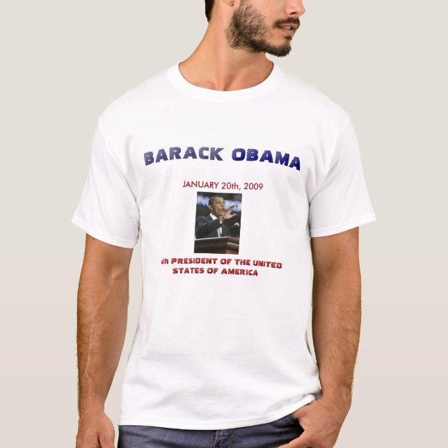 PRESIDENTE OBAMA INAUGURAÇÃO T-SHIRT (Frente)