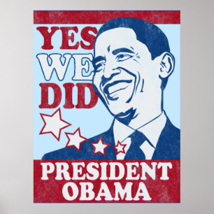 Presidente Obama Poster do vintage