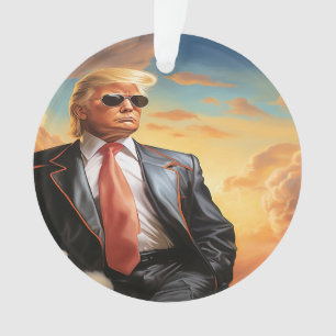 Presidente Trump Ornamento Acrílico Americano Orna