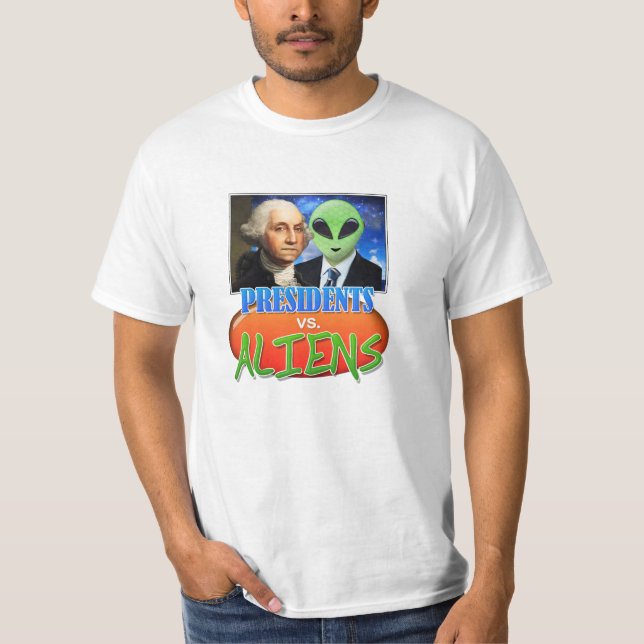 Presidentes contra o t-shirt dos aliens (Frente)