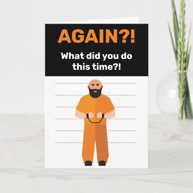 Preso De Novo? Jail Inmate Saudando Miss Cartão (Frente)