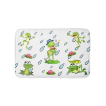 prestes a ir ao tapete de banho de sapo