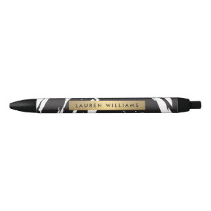 Preta Abstrato Black Brushstrokes Personalizado Caneta