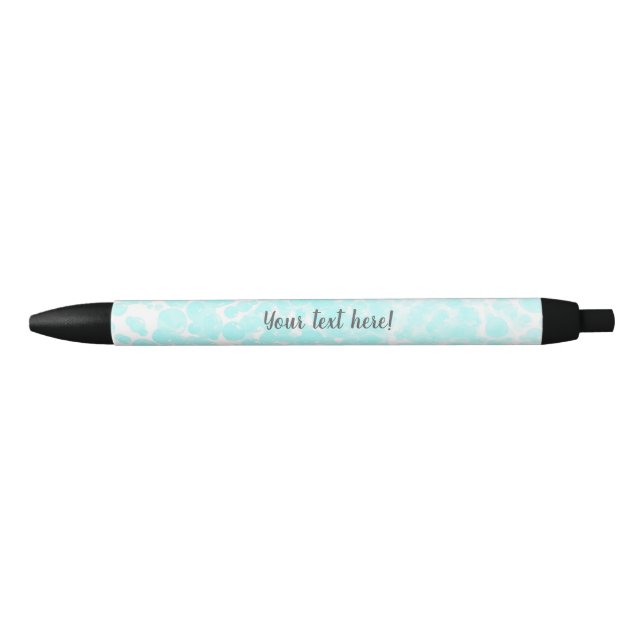 Preta Bolhas azuis caneta personalizada (Frente)
