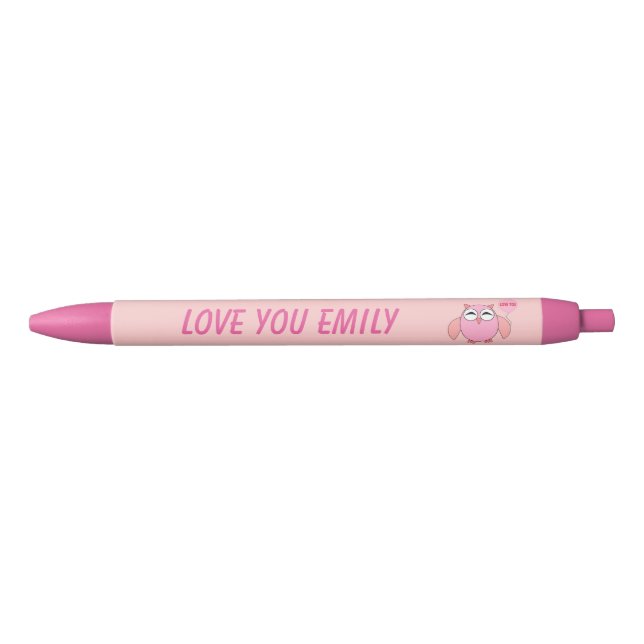 Preta Bonita Rosa Te Ama Caneta Personalizada (Frente)