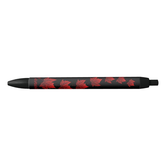 Preta Canadá Maple Leaf Caneta Canada Souvenir Caneta (Frente)