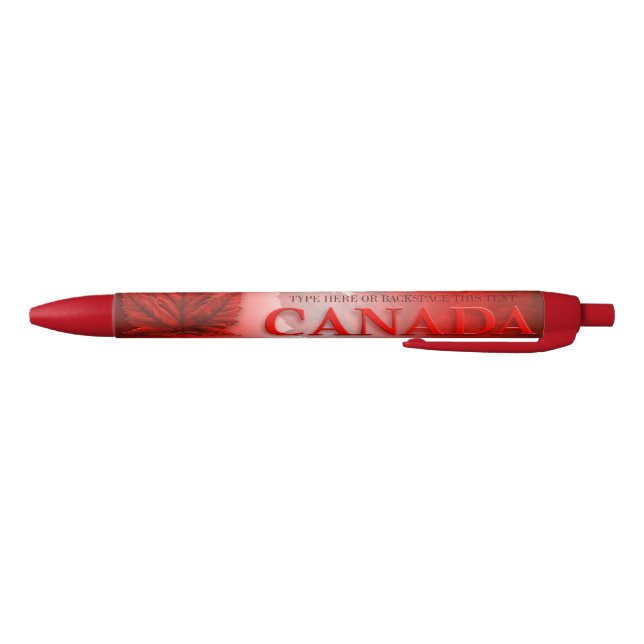 Preta Canadá Souvenir Caneta Canadá Mapear Caneta Folha  (Parte Inferior)