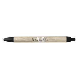 Preta Caneta Autógrafo Personalizada com Areia Brilhante