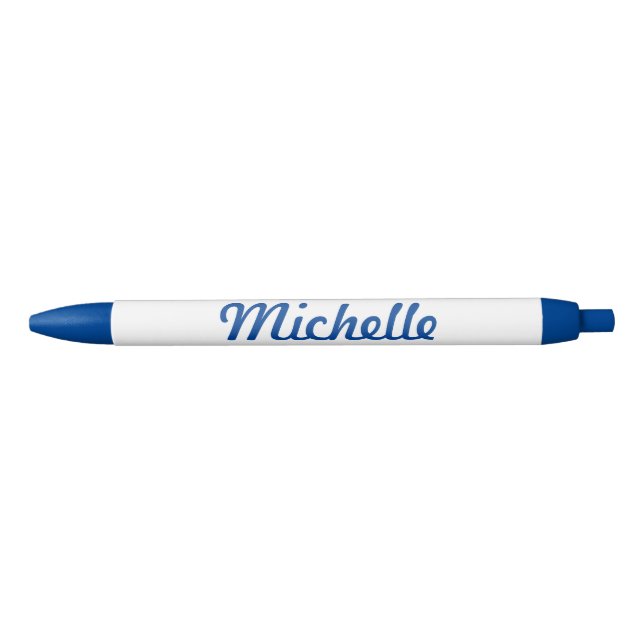 Preta Caneta azul com nome personalizado para escritório (Frente)