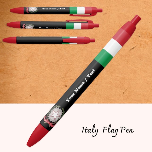 Preta Caneta Bandeira Italiana, Itália / Personalizada (Criador carregado)