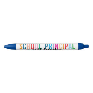 Preta Caneta Colorida para Diretor de Escola com Nome Pe