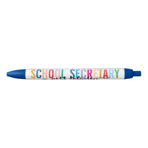 Preta Caneta Colorida para Secretária Escolar com Nome P