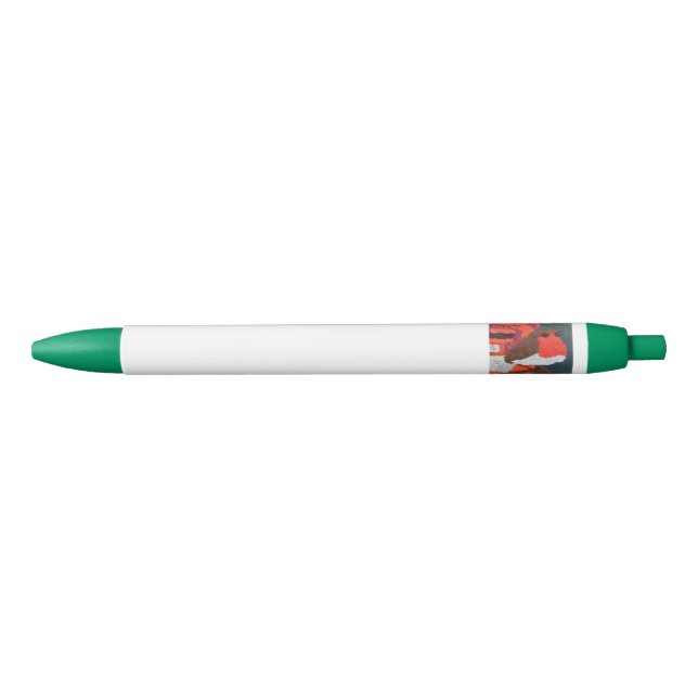 Preta Caneta com Corte Verde Dotty Robin (Frente)