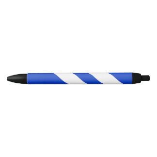 Preta Caneta com risca azul e branca