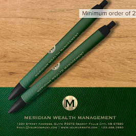 Preta Caneta Comercial Dourada personalizada