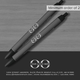 Preta Caneta da Cinza personalizada com logotipo