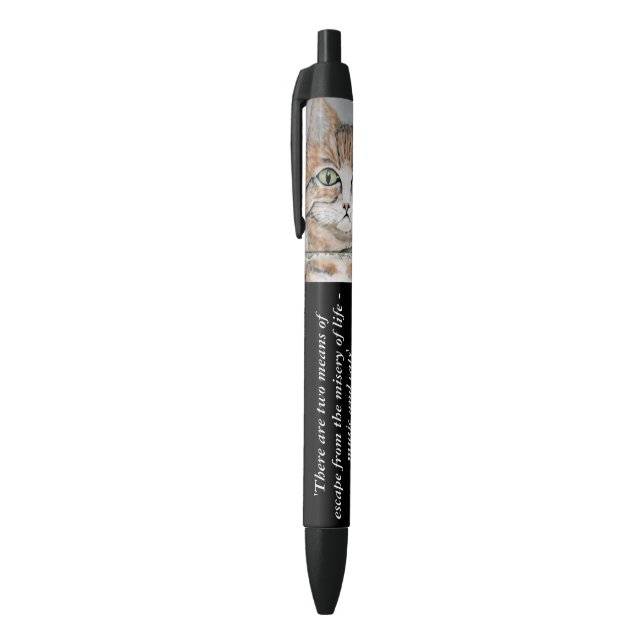 Preta Caneta da música e da cotação dos gatos (Topo (Vertical))