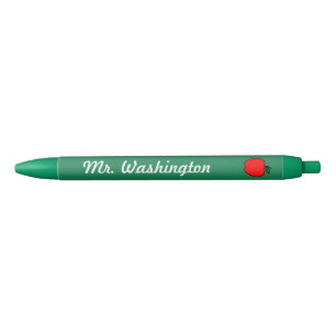 Preta Caneta de Apple do Professor de Chalkboard Verde