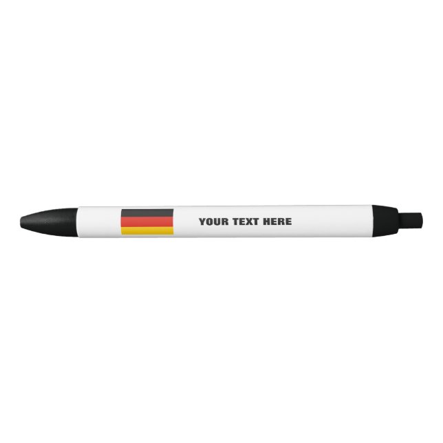 Preta Caneta de bandeira alemã com texto promocional per (Frente)