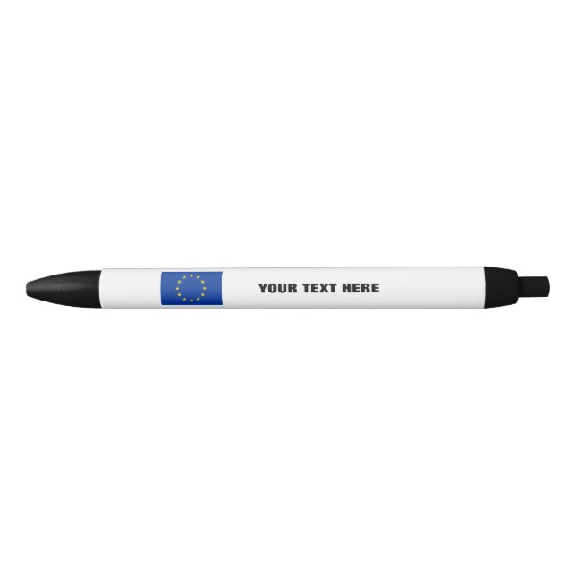 Preta Caneta de bandeira da União Europeia com texto pro (Frente)