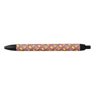 Preta Caneta de Borboleta Rosa Feliz