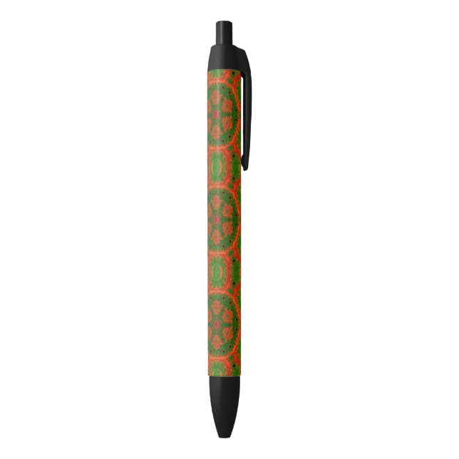 Preta Caneta de Caleidoscópio Laranja e Verde (parte de inferior (Vertical))