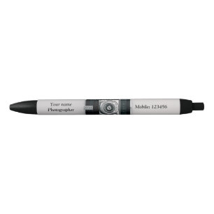 Preta Caneta de Câmera Fotógrafa Personalizada