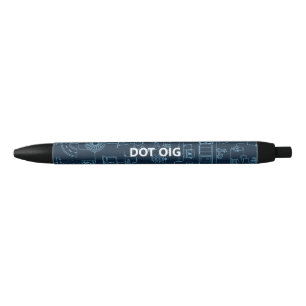 Preta CANETA de corte preto DOT OIG