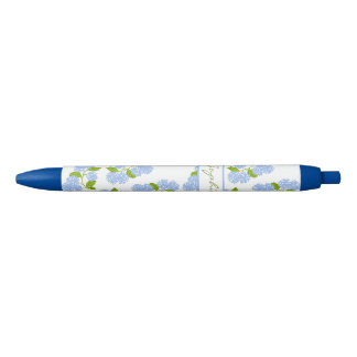 Preta Caneta de Hydrangea Azul Personalizada