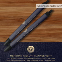 Caneta de logotipo Dourado escovado
