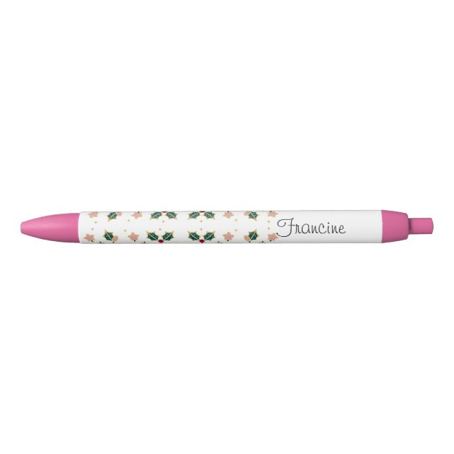 Preta Caneta de Natal Personalizado (Frente)
